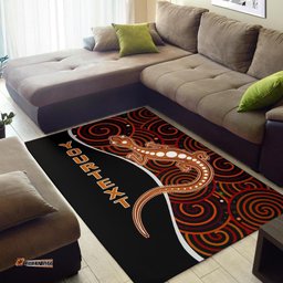 Aboriginal Personalised Area Rug Indigenous Lizard Dreaming