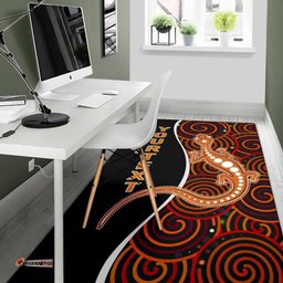 Aboriginal Personalised Area Rug Indigenous Lizard Dreaming