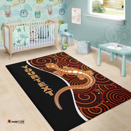 Aboriginal Personalised Area Rug Indigenous Lizard Dreaming