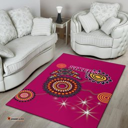 Sydney Area Rug Sixers Indigenous Magenta
