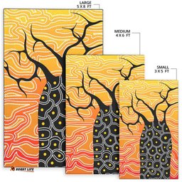 Aboriginal Area Rug Boab Tree Aboriginal Style