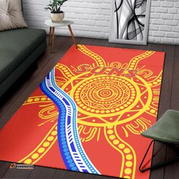 Suns Football Area Rug Royal Gold Coast