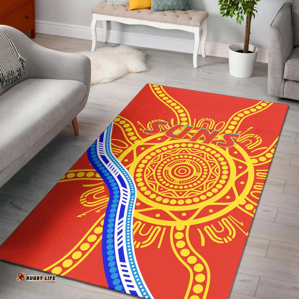 Suns Football Area Rug Royal Gold Coast