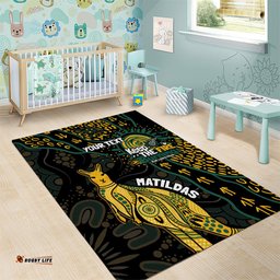 Australia Matildas Indigenous Area Rug NAIDOC 2024 Keep The Fire Burning