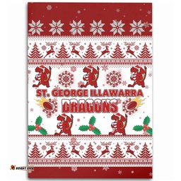 St. George Illawarra Dragons Christmas Area Rug - St. George Illawarra Dragons Special Ugly Christmas Area Rug