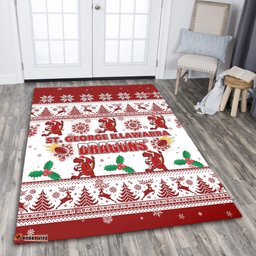 St. George Illawarra Dragons Christmas Area Rug - St. George Illawarra Dragons Special Ugly Christmas Area Rug