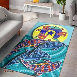 Aboriginal Area Rug Aboriginal NAIDOC Week Dolphin
