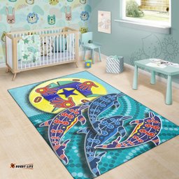 Aboriginal Area Rug Aboriginal NAIDOC Week Dolphin