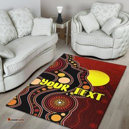 Custom Area Rug Australia Aboriginal Lives Matter Flag