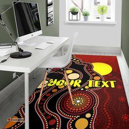Custom Area Rug Australia Aboriginal Lives Matter Flag