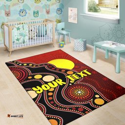Custom Area Rug Australia Aboriginal Lives Matter Flag