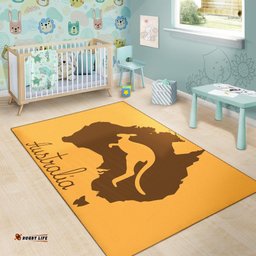 Area Rug Kangaroo Rug Australia Map
