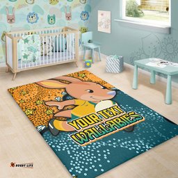 Australia Wallabies Custom Area Rug - Team With Dot And Star Patterns For Tough Fan Area Rug