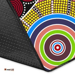Aboriginal Area Rug Koala Sun Dot painting Circle Patterns