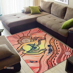 Kangaroos Indigenous Area Rug Beautiful Life
