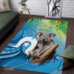Vivid Minimal Koala NAIDOC 2024 Area Rug Aboriginal Art Style