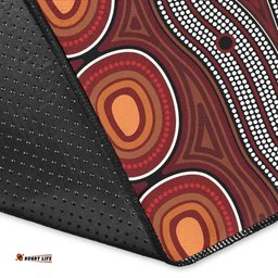 Australia Aboriginal Inspired Area Rug - Indigenous Symbol Dot Painting Art Ver 6