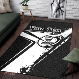 Custom Text Brittany Rugby Personalised Area Rug Breizh Rugby