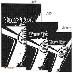 Custom Text Brittany Rugby Personalised Area Rug Breizh Rugby