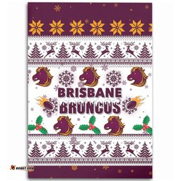 Brisbane Broncos Christmas Area Rug - Brisbane Broncos Special Ugly Christmas Area Rug