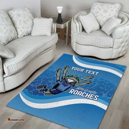 Custom NSW Cockroaches Blues Area Rug New South Wales Origin No2