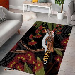 Australia Indigenous Christmas Area Rug Kookaburra Aboriginal