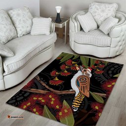 Australia Indigenous Christmas Area Rug Kookaburra Aboriginal