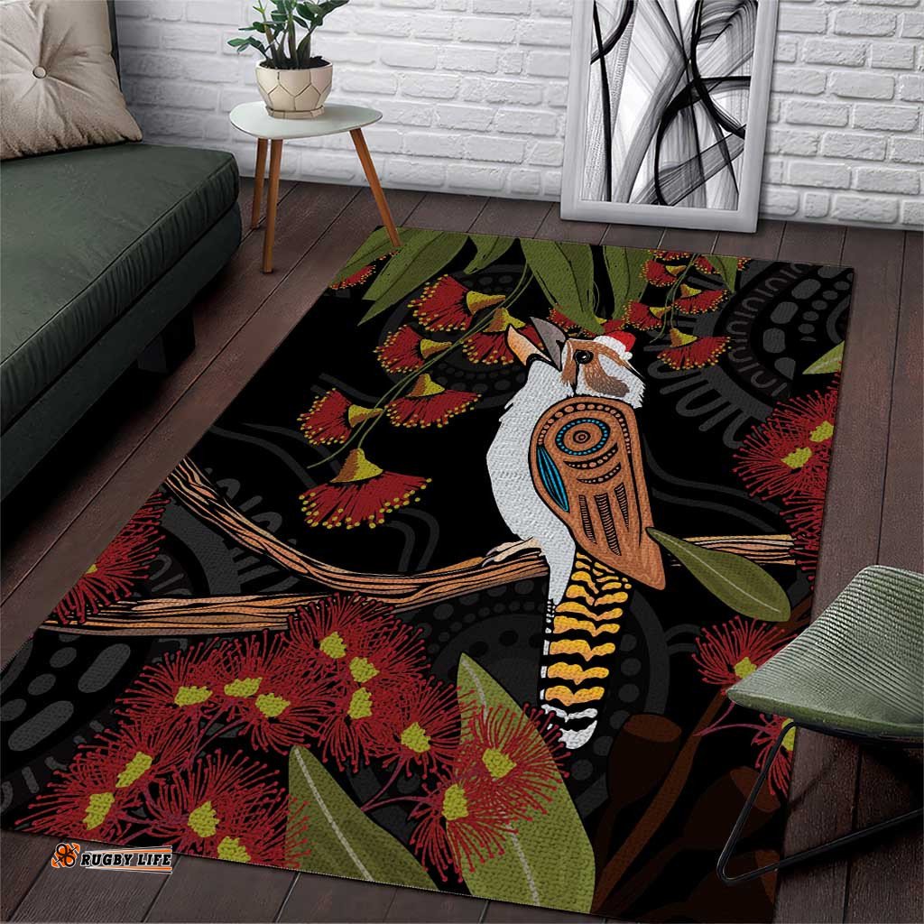 Australia Indigenous Christmas Area Rug Kookaburra Aboriginal