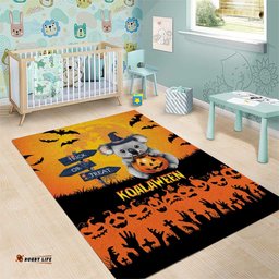 Happy Koalaween Area Rug Koala Ghost Trick or Treat