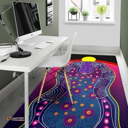 Area Rug Aboriginal Sublimation Dot Pattern Style Violet