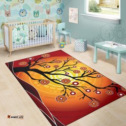 Aboriginal Area Rug Tree In Spring Season