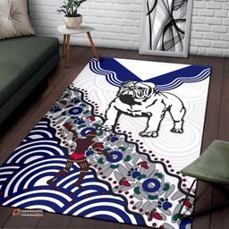 bulldogs area rug indigenous tee aussie