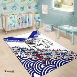 bulldogs area rug indigenous tee aussie