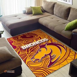 brisbane broncos area rug tribal style tee aussie