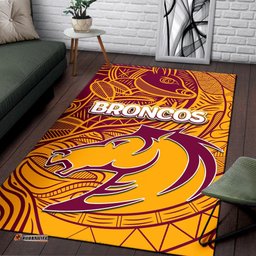 brisbane broncos area rug tribal style tee aussie