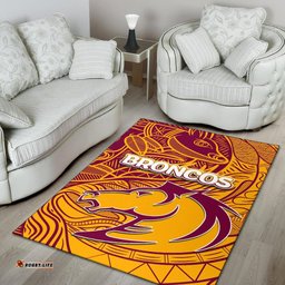 brisbane broncos area rug tribal style tee aussie