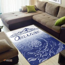 Blues Rugby Area Rug Custom Blues Rugby Mountain Style Area Rug
