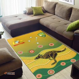 Cricket Australia Area Rug Indigenous Kangaroo