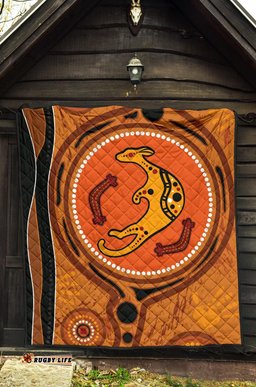 aboriginal premium quilt indigenous snake hand brown color 01