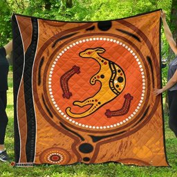 aboriginal premium quilt indigenous snake hand brown color 01