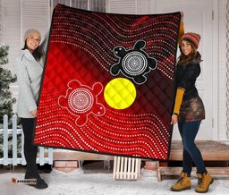 aboriginal premium quilt indigenous circle dot painting style