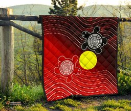 aboriginal premium quilt indigenous circle dot painting style