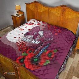 custom sea eagle rugby anzac quilt the military soldiers with red poppy
