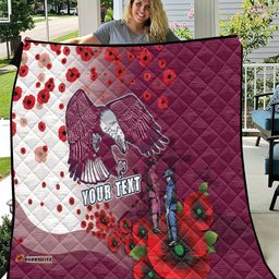 custom sea eagle rugby anzac quilt the military soldiers with red poppy