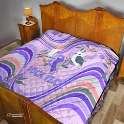 personalised australia hippie christmas quilt cockatoo kookaburra with wattle violet pastel color