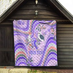 personalised australia hippie christmas quilt cockatoo kookaburra with wattle violet pastel color