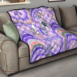 personalised australia hippie christmas quilt cockatoo kookaburra with wattle violet pastel color