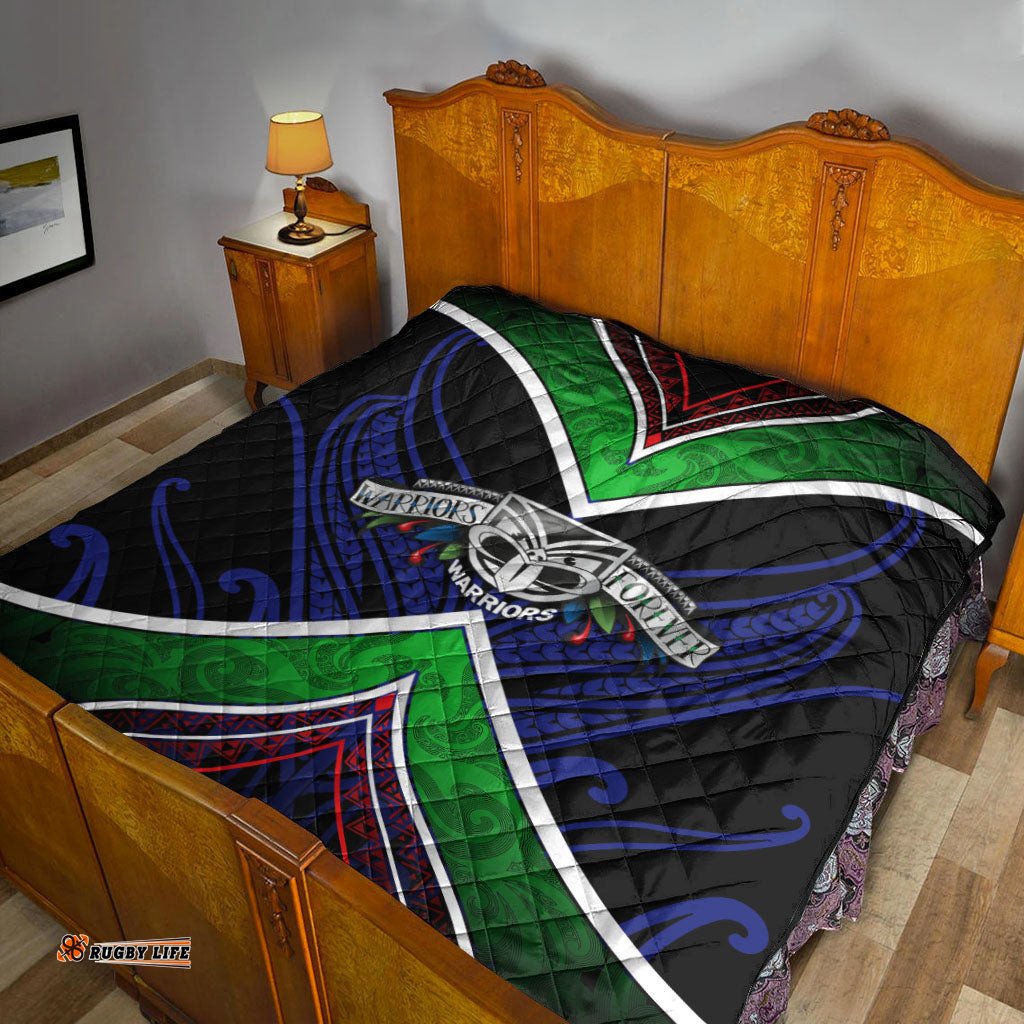new zealand warriors premium quilt the warriors special maori silver fern style