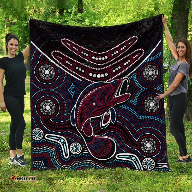 fishing aboriginal premium quilt no4