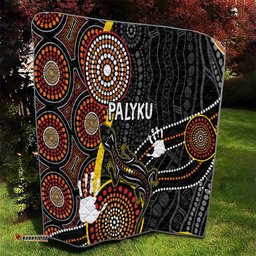 palyku australia lizard aboriginal art quilt
